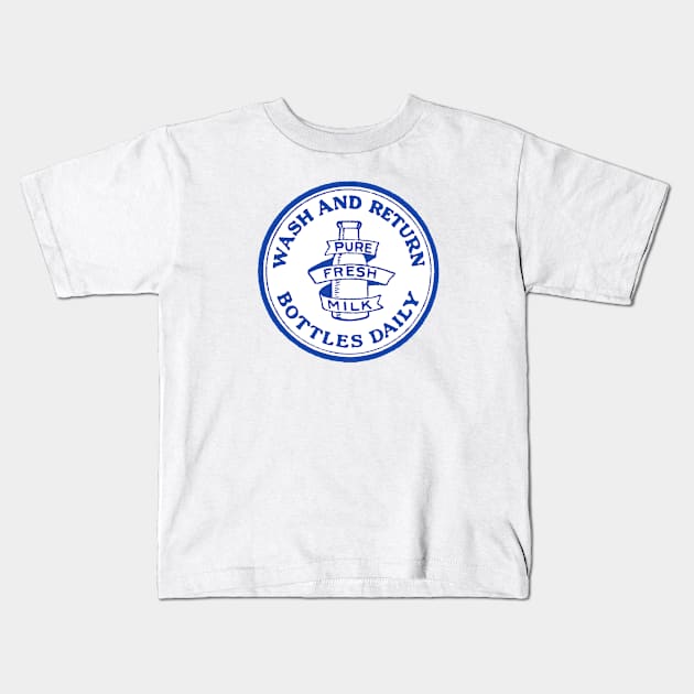 Vintage Milk Cap Kids T-Shirt by BUNNY ROBBER GRPC